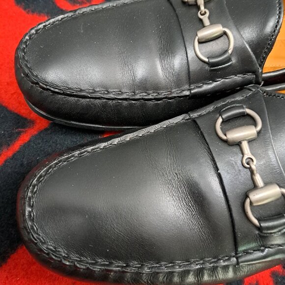 Size 12D Allen Edmonds "SEBASTIAN" Leather BIT Driving Loafers Black - Picture 10 of 13